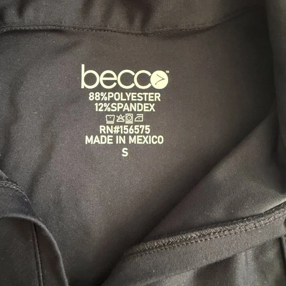 Becca Black Sleeveless Collared Crop Top Size S - Picture 2 of 5